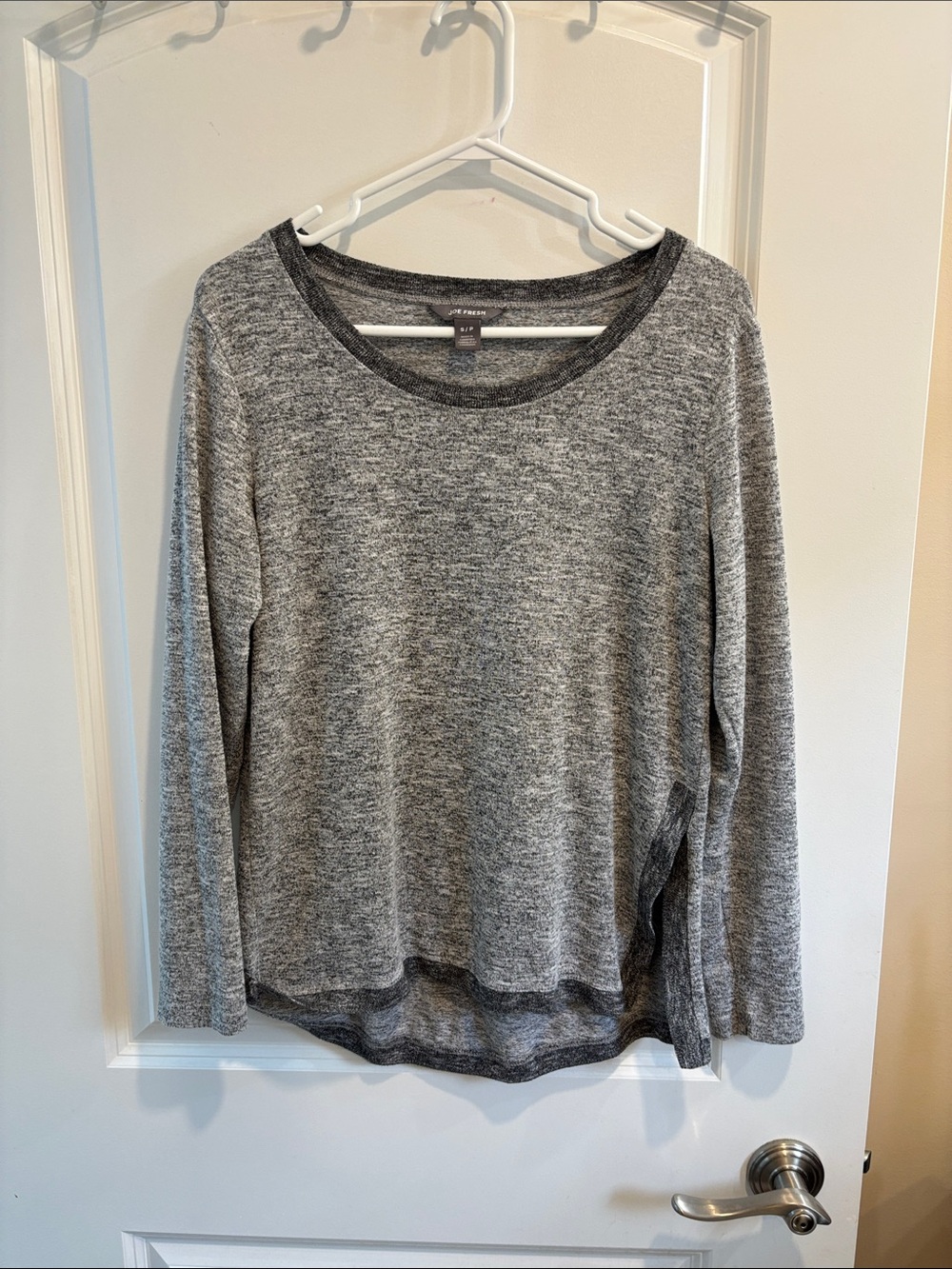 Joe Fresh Heather Gray Long Sleeve Tunic Top